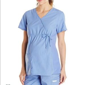 Ceil  blue maternity scrub top